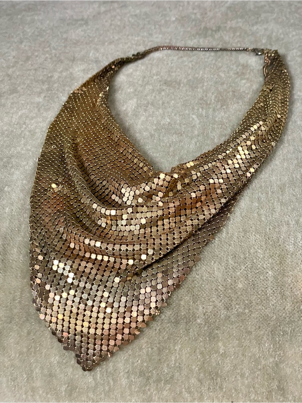 Gold Mesh Bib Necklace - Women Jewelry / Whiting & Davis